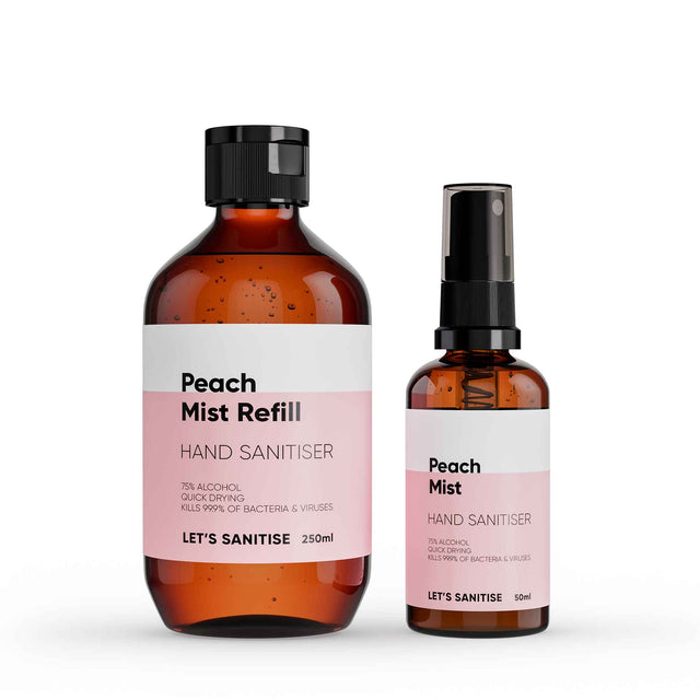 Peach Hand Sanitiser Mist Refill Set