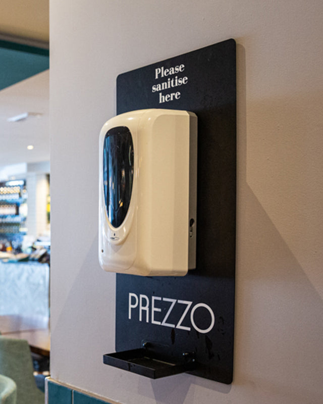 wall mount sanitiser station from Let's Sanitise