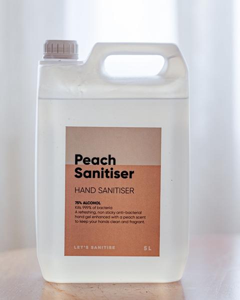 Peach 5 Litre hand sanitiser refills