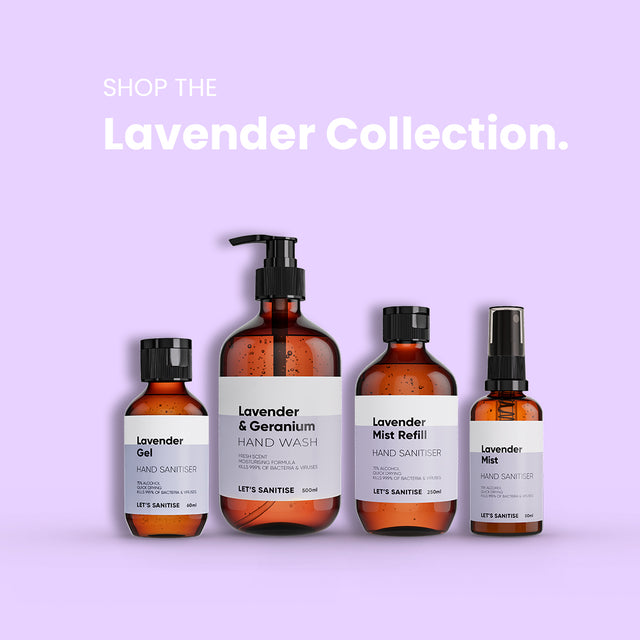 Let's Sanitise Lavender Wash Sanitiser Collection