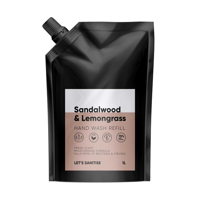 1L Sandalwood and Lemongrass Hand Wash Refill Pouch